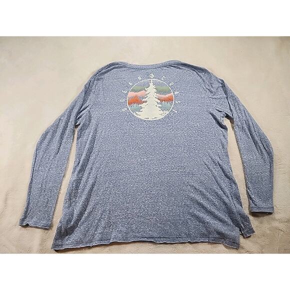 Ocean & Coast‎ Ling Sleeve Tshirt Heather Blue Large With Tree Crest Ladies - Picture 9 of 9